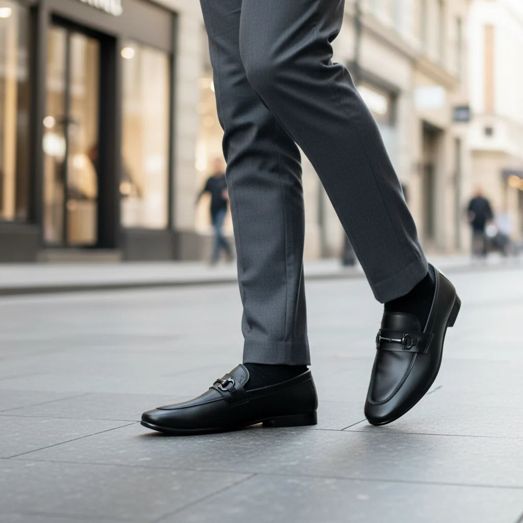 Handstiched Premium Black Loafer | Softsole and daily wear loafer