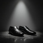 Men’s Black Premium Formal Leather Loafers | Soft Padding Hand-Made Article | All Day Comfort