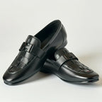 Premium H Buckle Black Formal Loafer