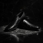 Men’s Black Premium Formal Leather Loafers | Soft Padding Hand-Made Article | All Day Comfort
